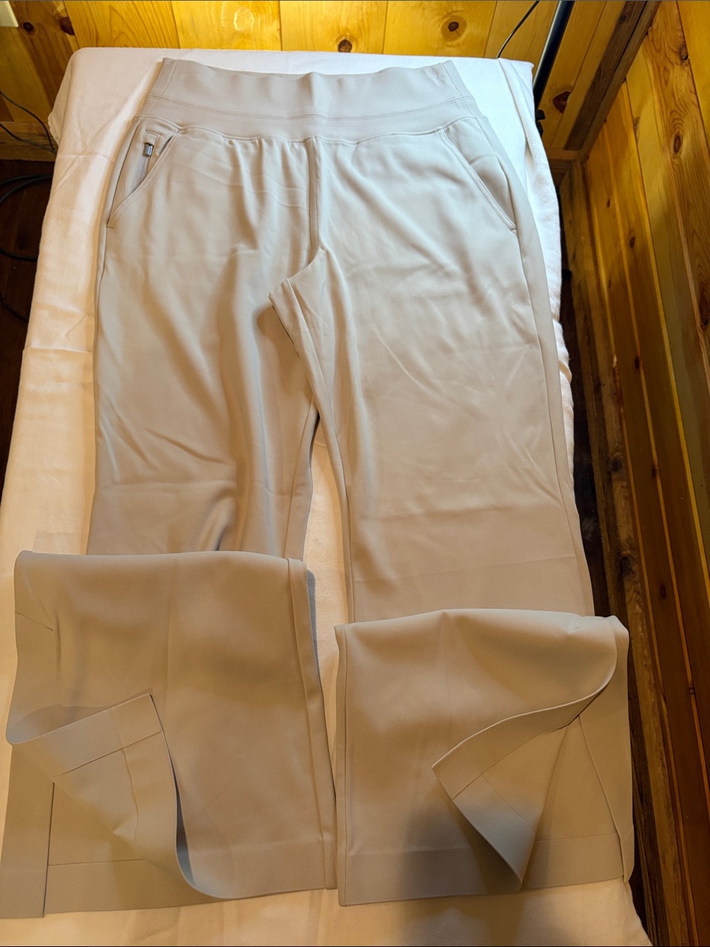 Athleta Beige Flare leg